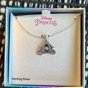 Disney Princess Sterling Silver Cinderella's Coach Necklace NEW